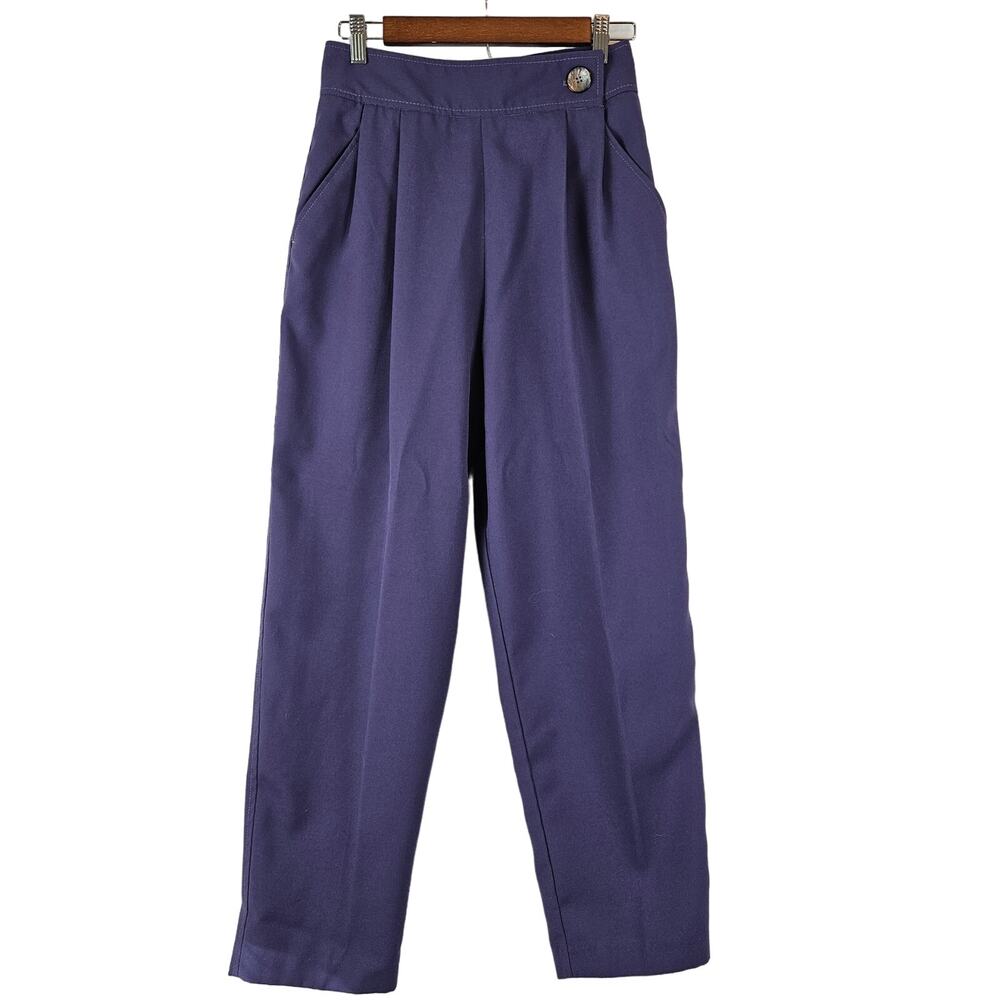 Condor‎ vintage purple work trouser 100% polyester high rise, size 11/12